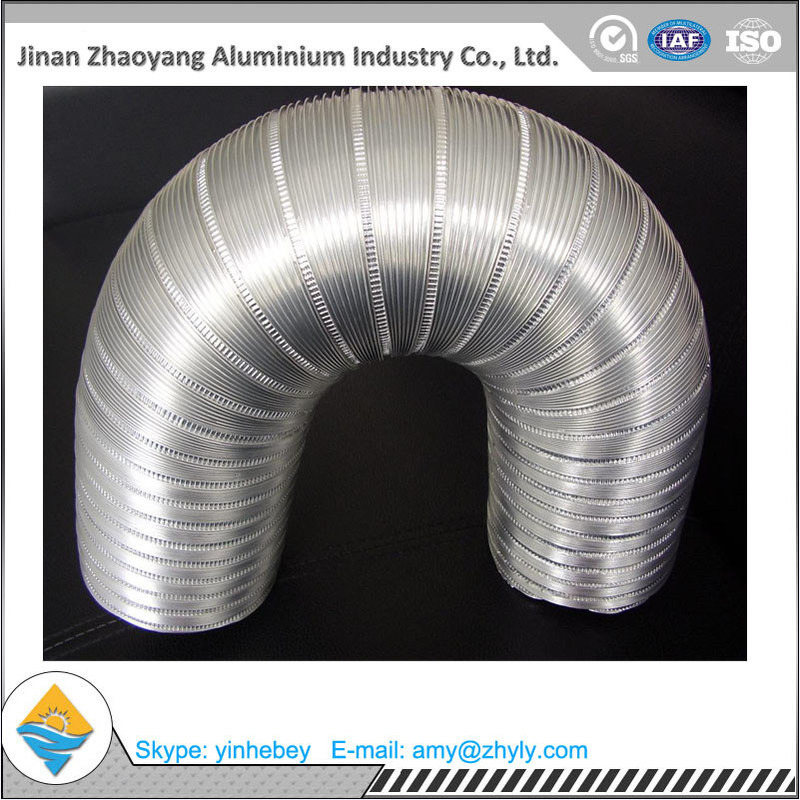 Aluminum Foil Semi Rigid Corrugated Pipe / Aluminum Foil Ventilation Pipe