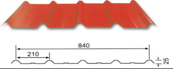H14 750mm Aluminium Corrugated Roofing Sheets / Panels Industrial Trapezoidal